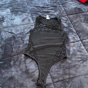 Bozzolo Black Sleeveless Bodysuit